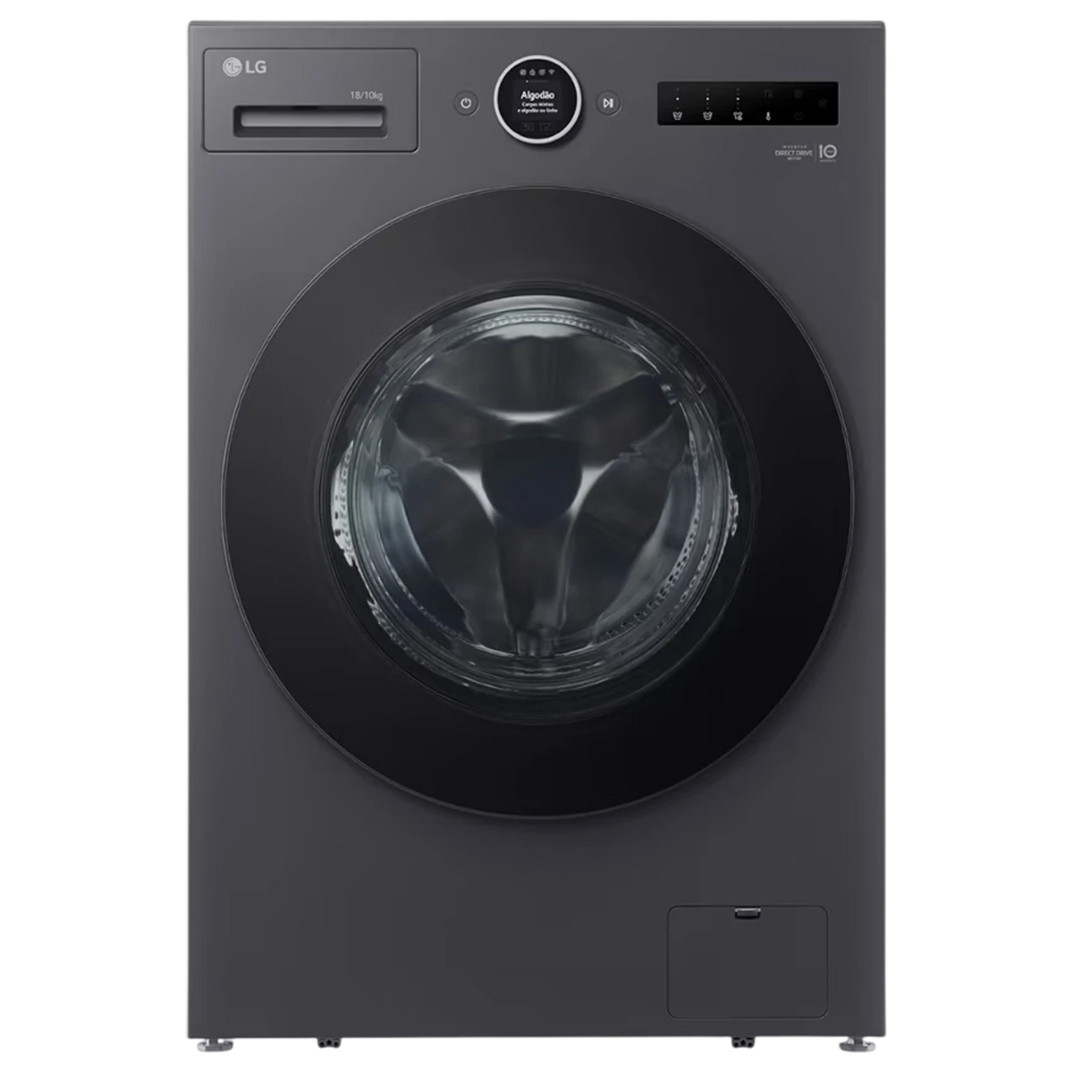 LG Washer Dryer Combo WDN1810GRP - AI DD Intelligent Fabric Care - AI DD Intelligent Fabric Care - TurboWash 360˚ - LG Steam Technology - SmartThinQ Connectivity - Essence Graphite