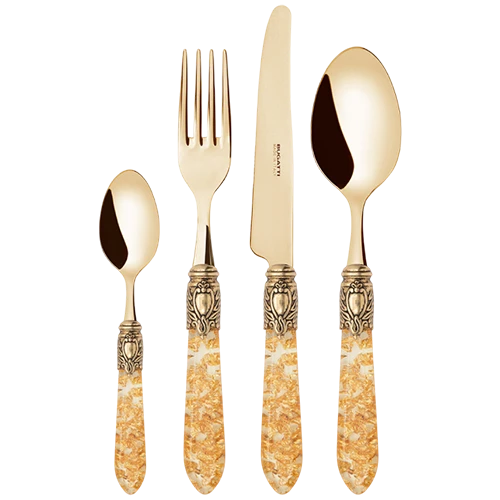 Bugatti Cutleries Oxford Gold 24 Pieces Set in Wood Box OXG1G-W3250 - Gold