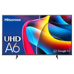 Hisense Television LED 4K UHD Smart Television A6 Series - 60Hz - Google TV - AI Sports Mode - Game Mode Plus - DTS Virtual:X - Black