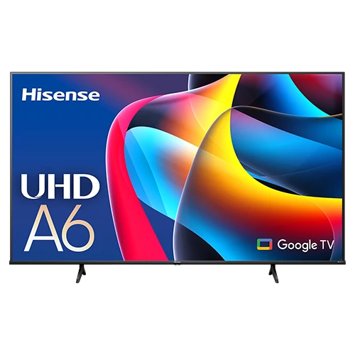 Hisense Television LED 4K UHD Smart Television A6 Series - 60Hz - Google TV - AI Sports Mode - Game Mode Plus - DTS Virtual:X - Black