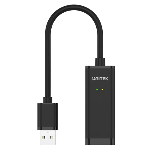 Unitek USB 2.0 to Ethernet Adapter Y-1468 - 100Mbps Ethernet - Wake-on-LAN Support - Broad Compatibility - Black