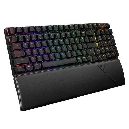 Asus ROG Strix Scope II 96 Wireless Mechanical Gaming Arabic Layout Keyboard - 96% - ROG NX Snow/Storm - Tri-mode Connectivity - Hot-swappable Switches