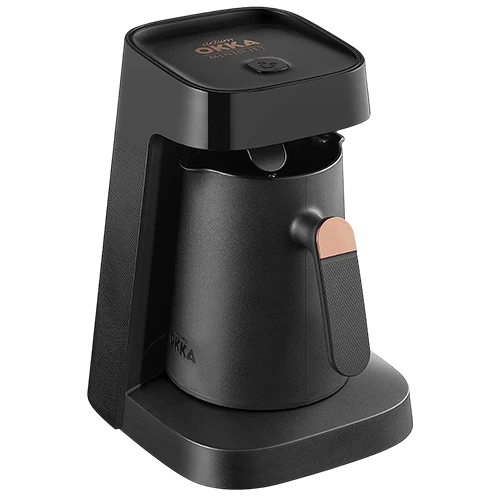 Arzum Okka Minio Jet Automatic Turkish Coffee Machine OK0017C - 5 Cups Capacity - Automatic Brewing - Black/Copper