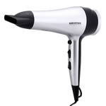 Krypton Hair Dryer KNH6109 - Powerful DC Motor - 3 Heat Settings - 2 Speed Settings - Cool Shot Function - Safety Cut-Off Protection - Ergonomic Design - Black / Silver