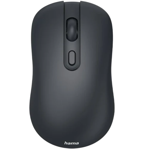 Hama WM-200 Wireless Mouse 173075 - 1600 DPI - 2.4 GHz RF & USB-A Receiver - Whisper-Quiet Buttons - Black