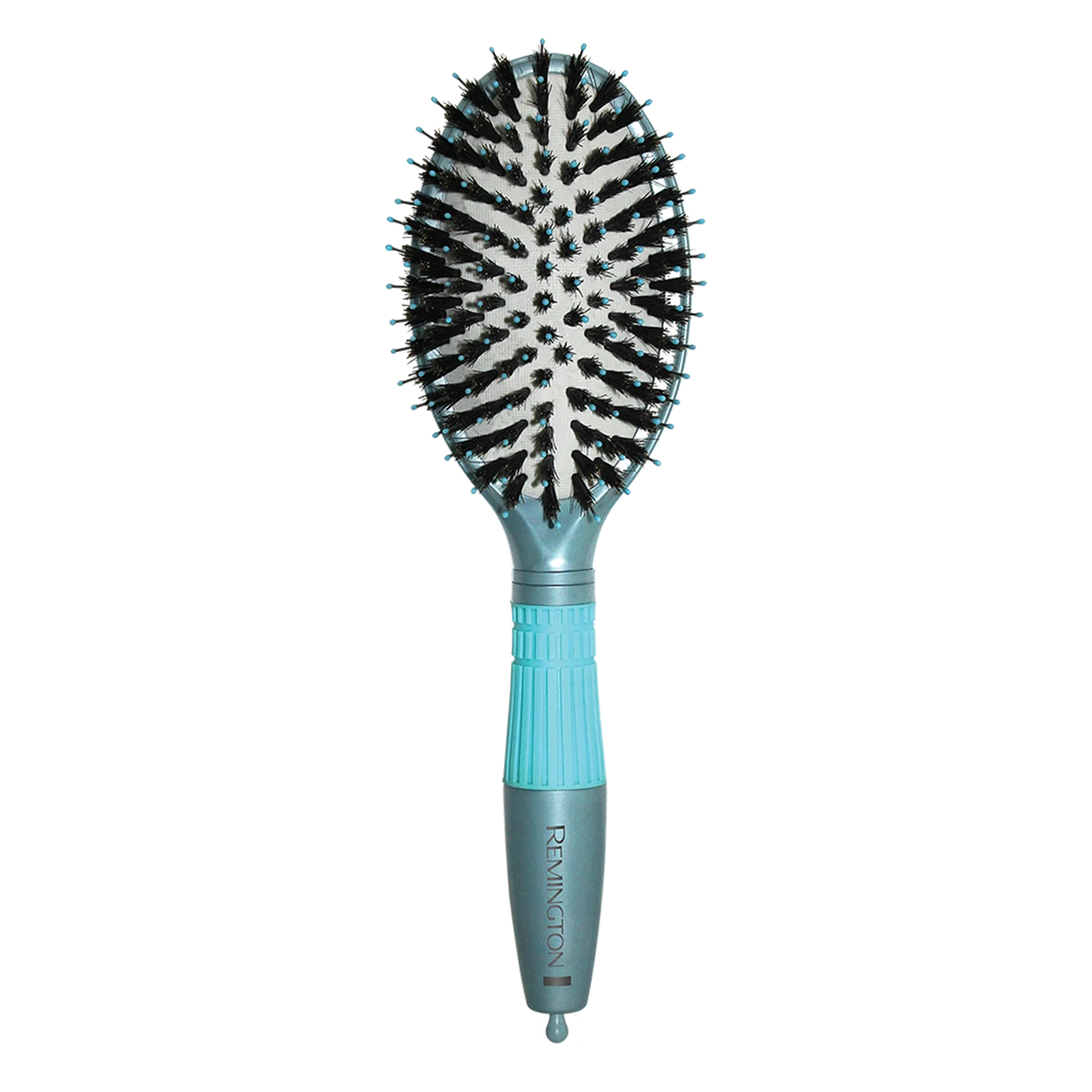 Remington PROtect Cushion Brush B98CEU - Mixed Bristle Blend - Flexible Cushion Pad - Integrated Sectioning Pin - Gentle Detangling - Ergonomic Handling - Turquoise