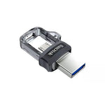 SanDisk Ultra Dual Drive m3.0 Flash Drive - USB 3.0 & Micro-USB - Up to 150MB/s - Black / Gray