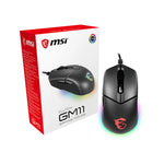 MSI Clutch GM11 Gaming Mouse - 5000 DPI - Wired - Symmetrical Design