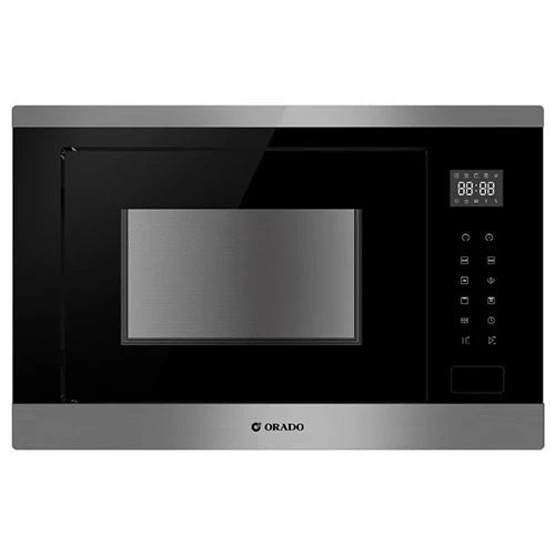Orado Built-in Microwave Oven OR-BFMW 28 - Microwave & Grill Function - 28 L Capacity - 8 Pre-programmed Auto Menus - 95-Minute Timer & Full Touch Control - Sleek Black Glass