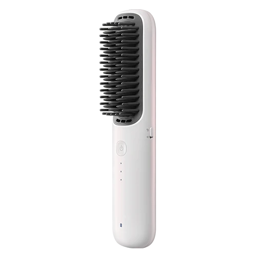 Xiaomi Cordless Hair Straightener Brush - 3 Heat Settings - Negative Ion Technology - Ceramic-Coated Comb Teeth - Type-C Charging - White