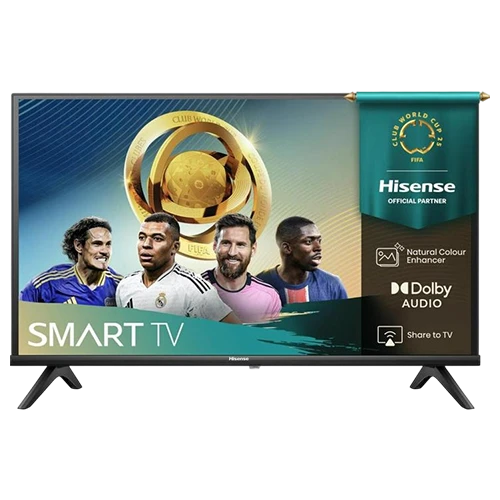 Hisense Smart Television A4Q - Full HD Resolution - VIDAA Smart OS - DTS Virtual X Audio - Multiple Connectivity Options - Wide Viewing Angle - Black