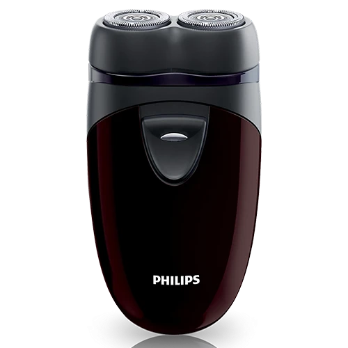 Philips Electric Shaver PQ206/18 - Close and Efficient Shaving with Independently Floating Heads and Self-Sharpening Blades- Black/ Burgundy