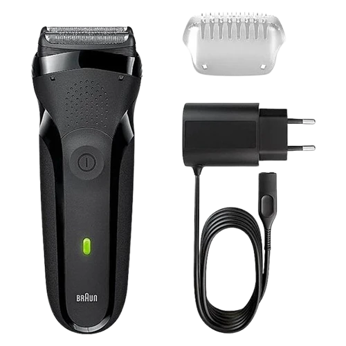 Braun Series 3 Electric Shaver 301s - Shaves, Trims, and Adapts to Contours with Pressure-Sensitive Elements - Black