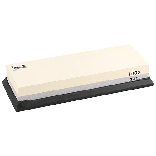 Salvinelli PIE1000 Knife Sharpening Stone Grane 240/1000 - Size 19 x 7,1 x 32 cm -  Black / Beige