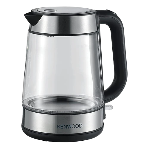 Kenwood Glass Kettle ZJG08.000CL - 1.7L Capacity - 2200W Fast Boil System - Thermal Shock Protection - Illuminated Base - Stainless Steel