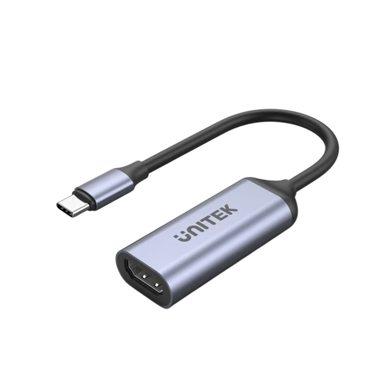 Unitek 8K USB-C to HDMI 2.1 Adapter V1416B - Ultra-High Resolution & Refresh Rates - Advanced Visual Performance - Variable Refresh Rate - HDCP 2.3 & 3D Compliance - Durable Aluminum Alloy Casing - Space Grey