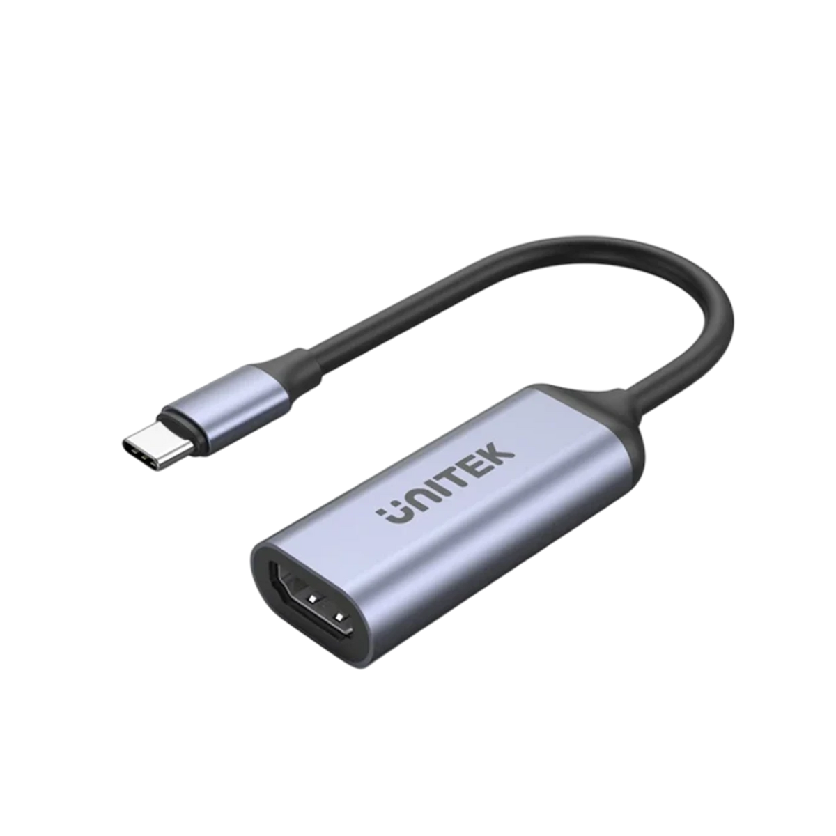 Unitek 8K USB-C to HDMI 2.1 Adapter V1416B - Ultra-High Resolution & Refresh Rates - Advanced Visual Performance - Variable Refresh Rate - HDCP 2.3 & 3D Compliance - Durable Aluminum Alloy Casing - Space Grey