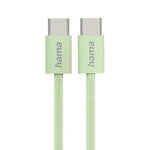 Hama Fabric Charging Cable 201727 - 60W - USB-C to USB-C - 1m Nylon - Slim & Sleek Design -Nickel-Plated Connectors