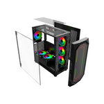 Games Master MX700 ATX Mid-Tower PC Gaming Case - ARGB Lighting - Up to 6 Fans