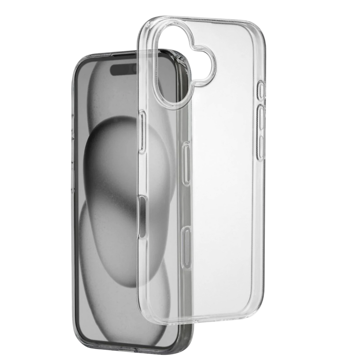 Hama Always Clear Case 123749 - iPhone 16 Protective Cover - Anti-Yellowing & Impact Resistant - Flexible TPU Slim Design - Transparent