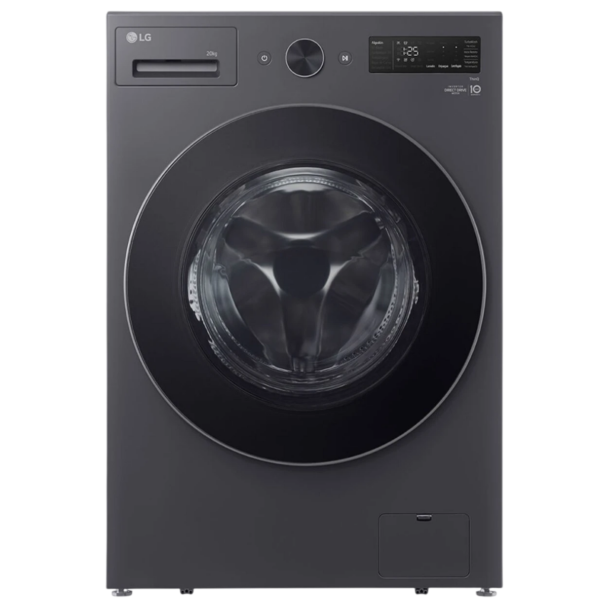 LG Front Load Washer Dryer Combo WDN2010GRP - 20/10 Kg Capacity - AI DD Intelligent Care - Inverter Direct Drive Motor - Steam Technology - Graphite