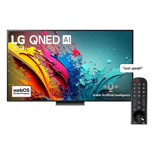 LG QNED Evo AI 4K Smart TV 55 Inch 55QNED86A6A - All New Dynamic QNED Color - MiniLED & Precision Dimming - Alpha 8 AI Processor Gen2 - 120Hz Refresh Rate - AI Magic Remote & Voice ID - Black