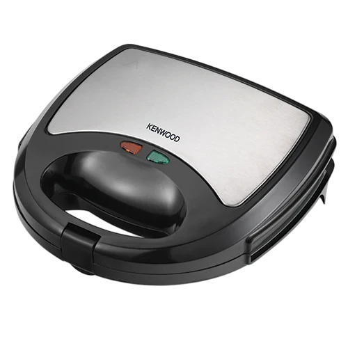 Kenwood Food Maker With Grill SMM01.A0BK - 3-in-1 Multi-Functional Plates - 750W - Plate Release Buttons - Silver & Black